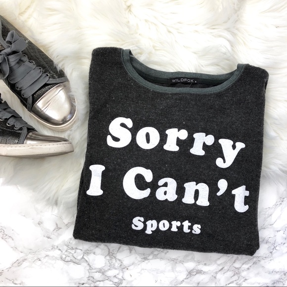 Wildfox Tops - NWOT Wildfox Sorry I Can't Sports Sweatshirt